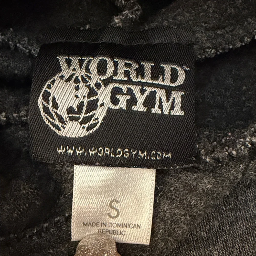 World’s Gym Training Pullover Hoodie Sweatshirt Muscle Faded VTG Y2K Inspired - Picture 2 of 6